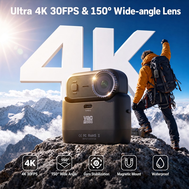 Action Camera 4K - Kamera sportowa APEX Action 4K Mini