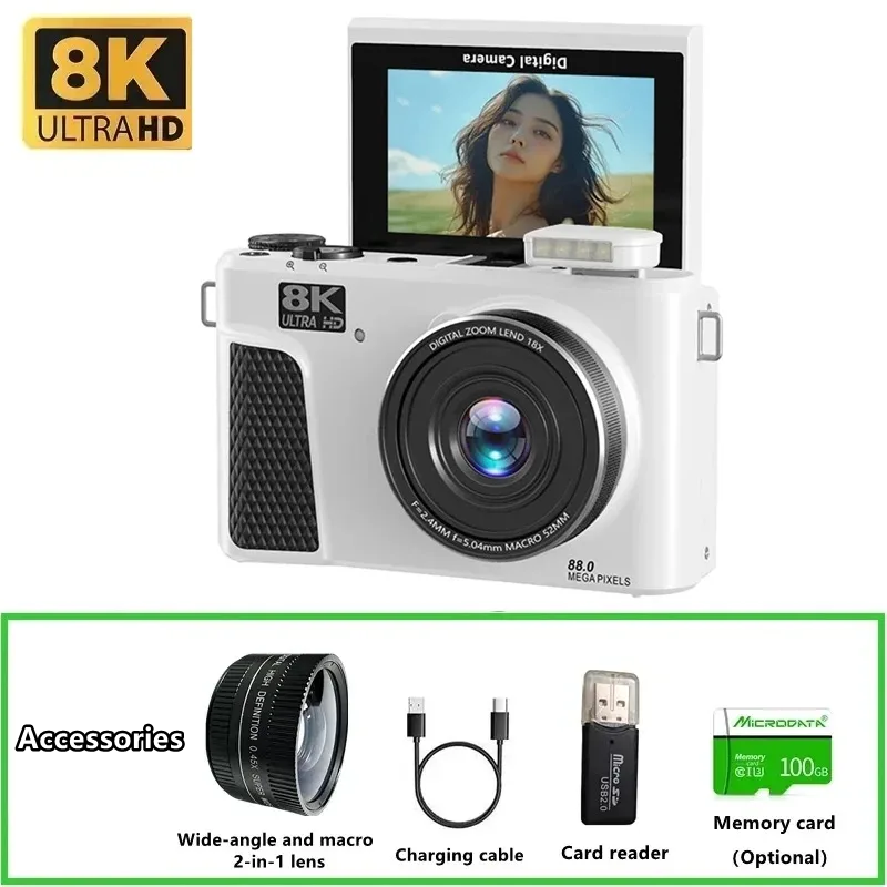 Electronics Gadgets For Home - Kamera cyfrowa WD300 8K, kamera do