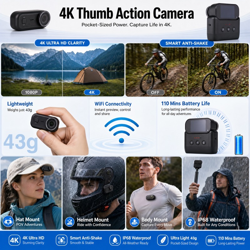 Kamera sportowa APEX Action 4K – Action Camera 4K recenzja i cena