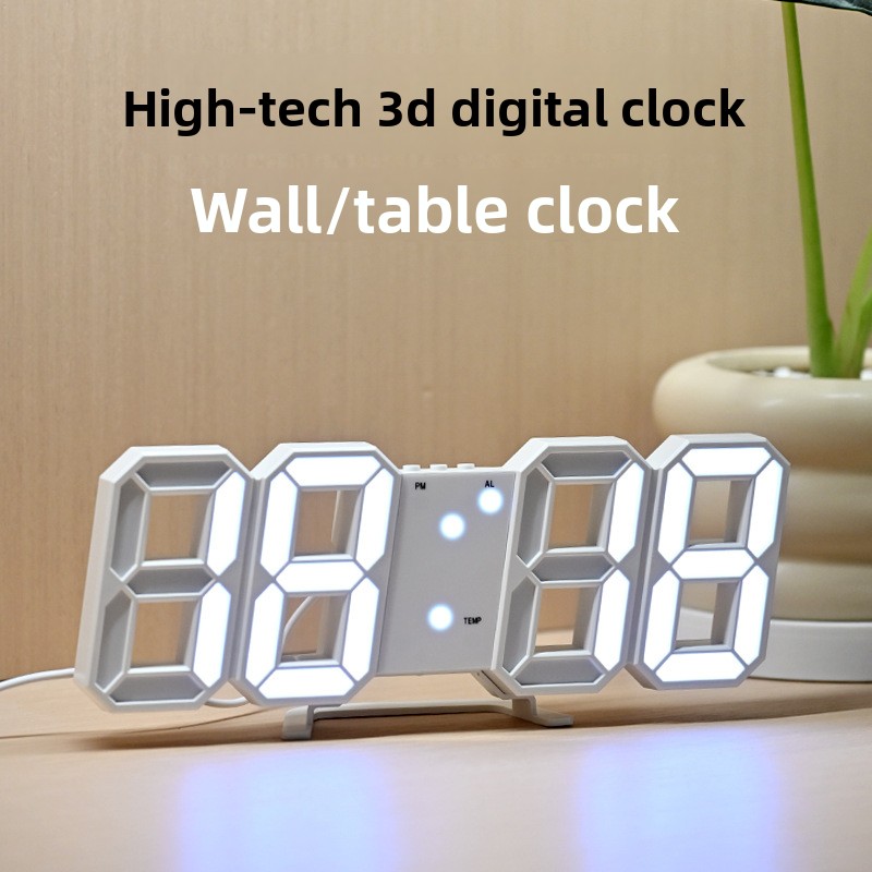 Cyfrowy zegar 3D LED, podświet – Modern Electronics Gadgets recenzja i cena