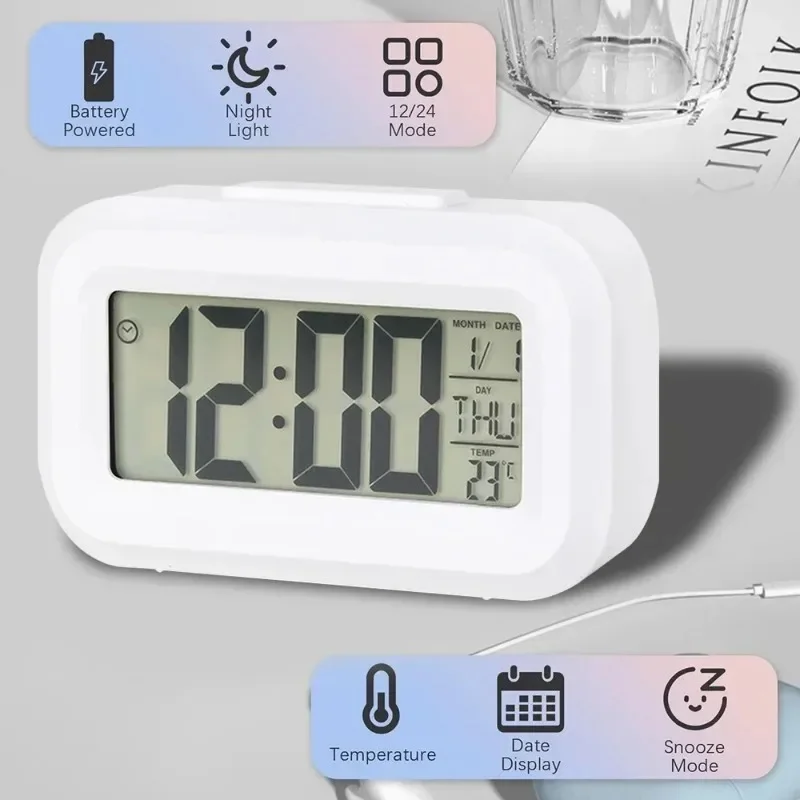 Cyfrowy budzik LED z podświetl – Modern Electronics Gadgets recenzja i cena
