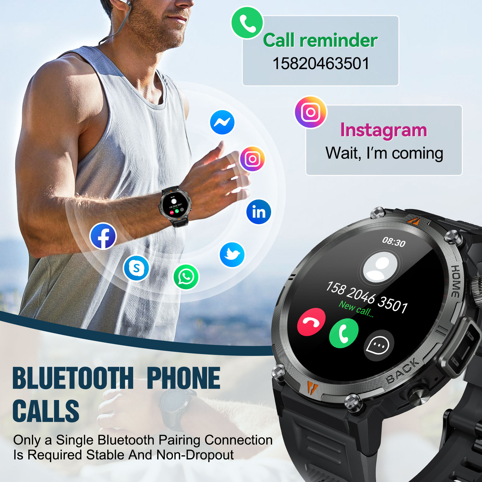 EIGIIS KE3 Bluetooth Call Smar – Electronics Gadgets For Men recenzja i cena