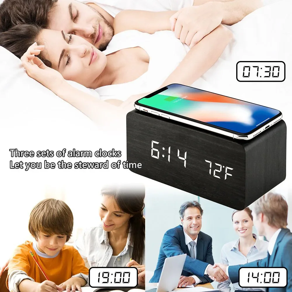 Budzik LED Cyfrowy Drewniany Z – Modern Electronics Gadgets recenzja i cena